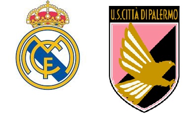 ipotetica partita di calcio tra Real Madrid e Palermo