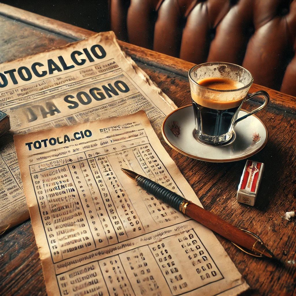 vecchia schedina totocalcio per pronostici